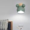 Nordic Creative Macaron Simple Personality Спальня Микки Маус Мультфильм Теплая Детская Комната Ночник Деревянный Настенный Светильник