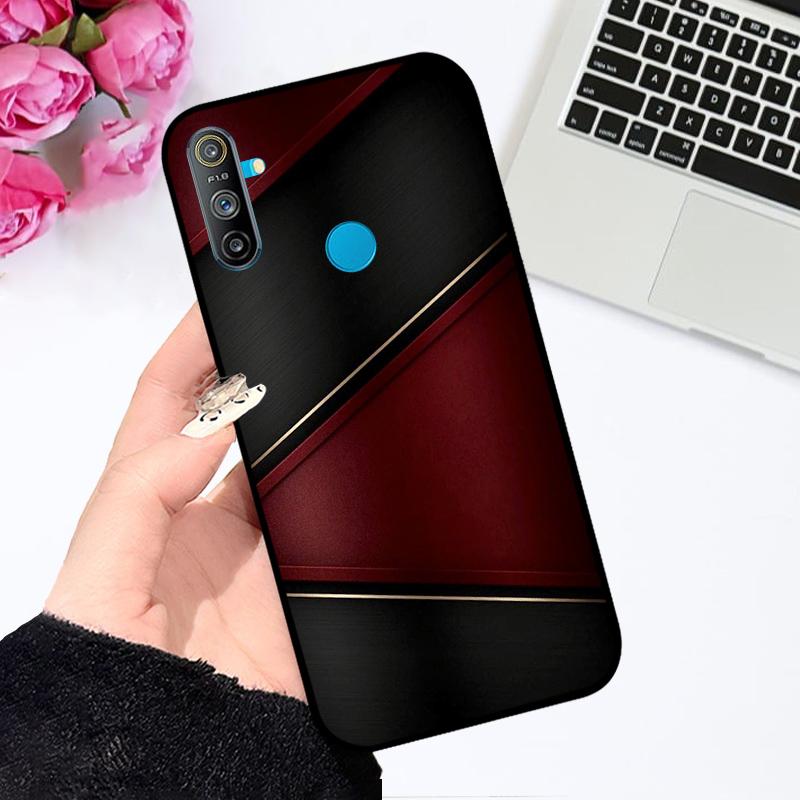 Чехол для Realme C3 RMX2021 RMX2020 Роскошный Цветной Расписной Чехол для Телефона Для Oppo Realme C3 4G Мягкий Силиконовый ТПУ Защитный Fundas
