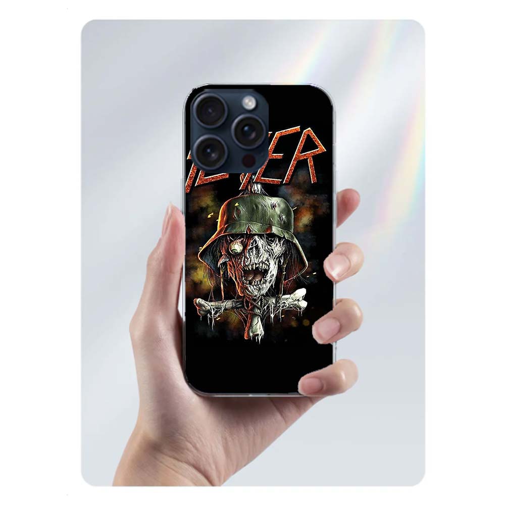 Slayer Heavy Metal Rock Band Capa Phone Case For Iphone 17 Air 16 Pro Max 15 12 Pro 14 Plus 17E 16E 11 13 Mini Cover Cases Funda