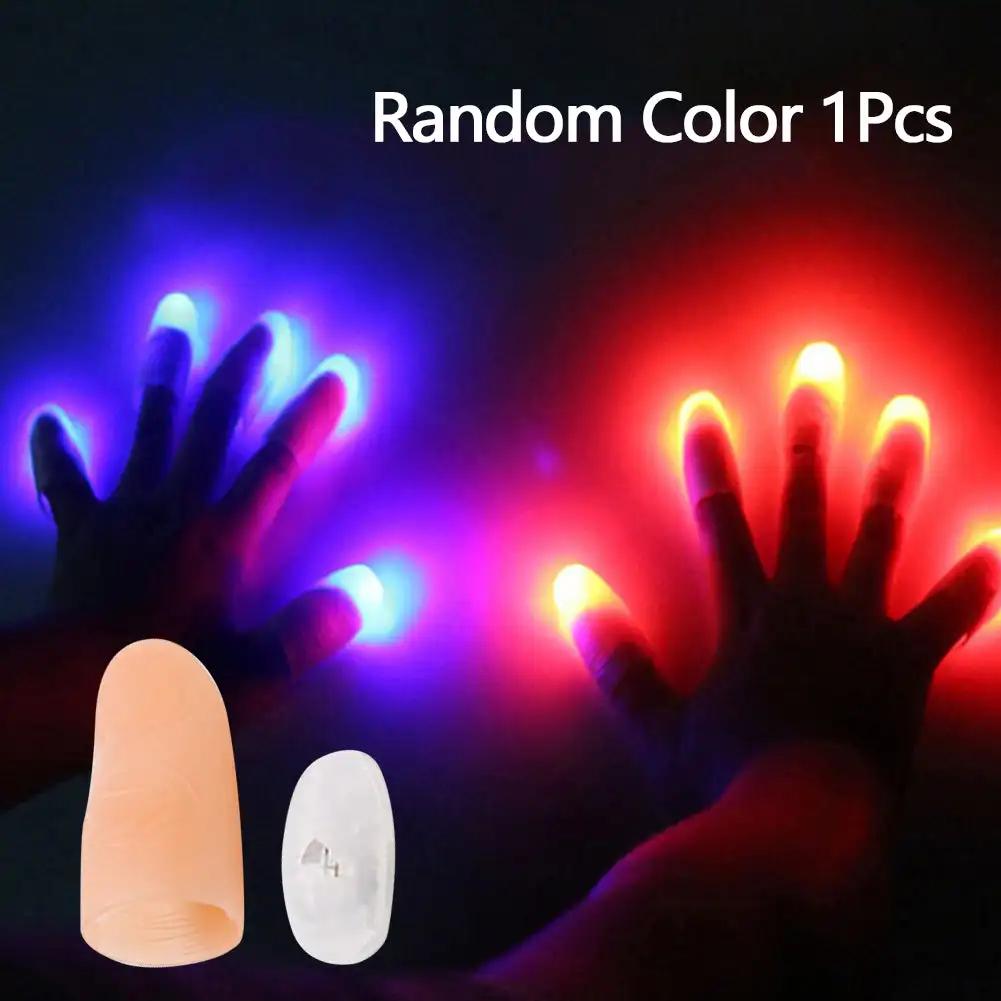 Magic Thumbs Light Toys for Adult, Magic Trick Props, Blue Light, LED Flashing Fingers, Halloween Party Toys for Children