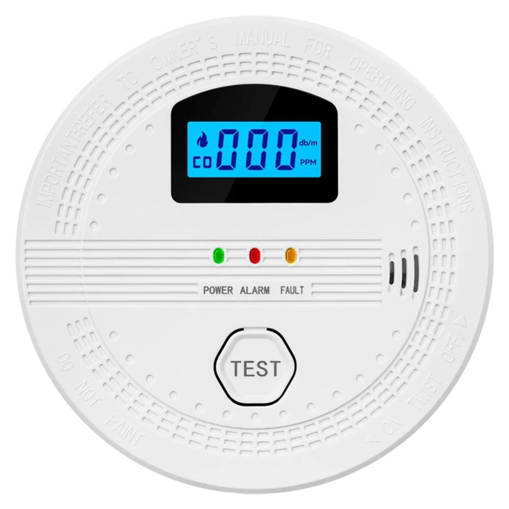 Audible Alarm Fire CO Alarm LCD Digital Display CO Gas Monitor Alarm CO Monitor CO Sensor  Home Use