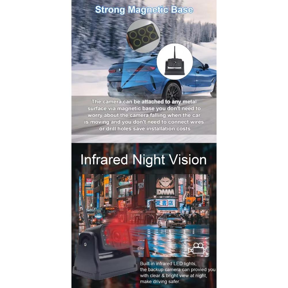 Цифровой беспроводной AHD 7-дюймовый монитор DVR 1080P ночное видение обратный резервный рекордер Wifi камера для автобуса автомобиля грузовика