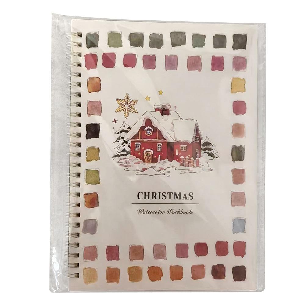 Christmas Watercolor Workbook Beginner-Friendly Art Learning Guide Gift for Artists