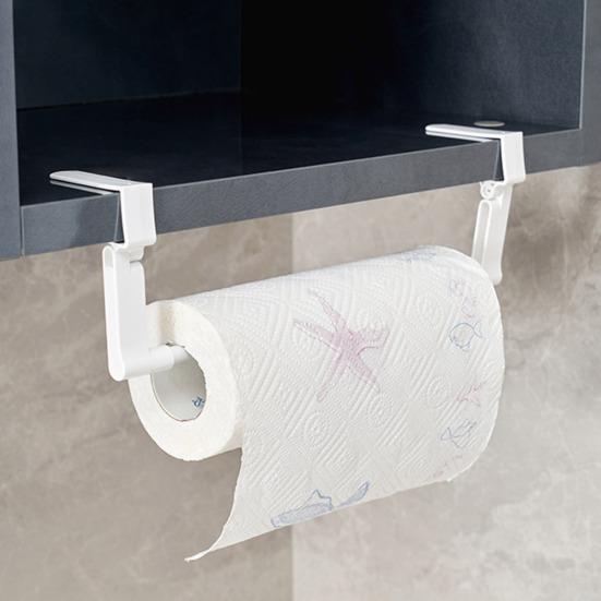 Держатель для бумажных полотенец Прочный, несущий удар, без дырокола, простая в установке, пластиковая пленка, подвесной держатель для хранения полотенец