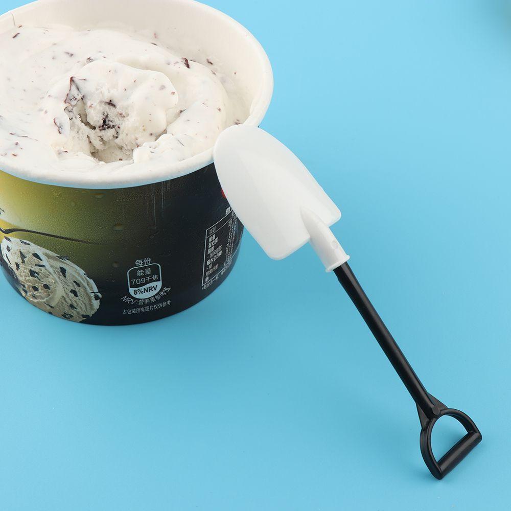 100 Pcs/lot Garden Disposable Party Cutlery Shovel Shape Cake Scoop Dessert Stick Ice Cream Spoon