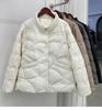 Осенне-зимняя куртка-пуховик с воротником-стойкой, женская, короткая, белая, свободная, большого размера, теплая и благоприятная, облачная куртка Tide