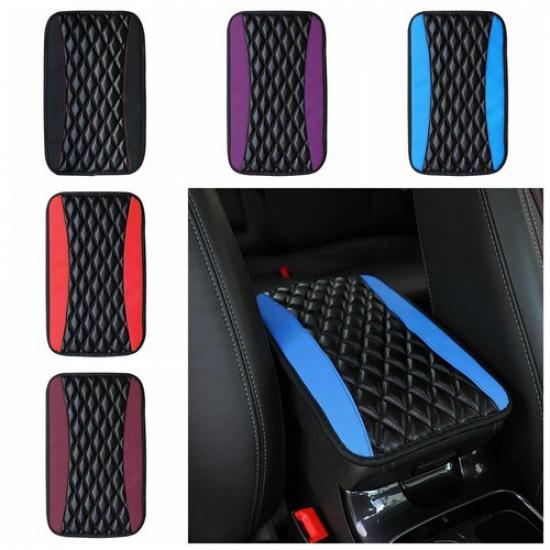 Cover PU Leather Waterproof Center Console Box Pad Auto Car Armrest Cushion