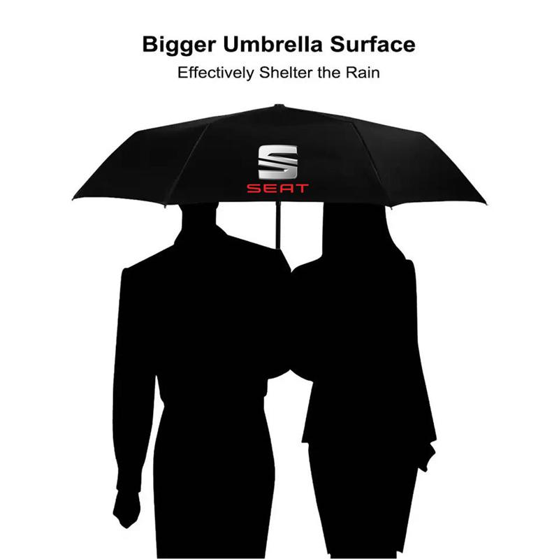djdf4 Car Umbrella Automatic Folding customize Umbrellas For Seat Leon 5f Ibiza 6l 6j Leon 1p Cushion Altea Xl Leon Mk Car Accessories
