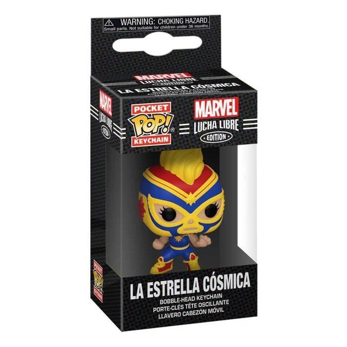 Porte-clés Funko Pop - Marvel Lucha Libre - La Estrella Cosmica Jaune Mixte Adulte