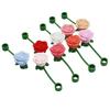 Silicone Straw Covers Caps Rose Flower Straw Toppers 10mm Reusable Leak-Proof Straw Toppers