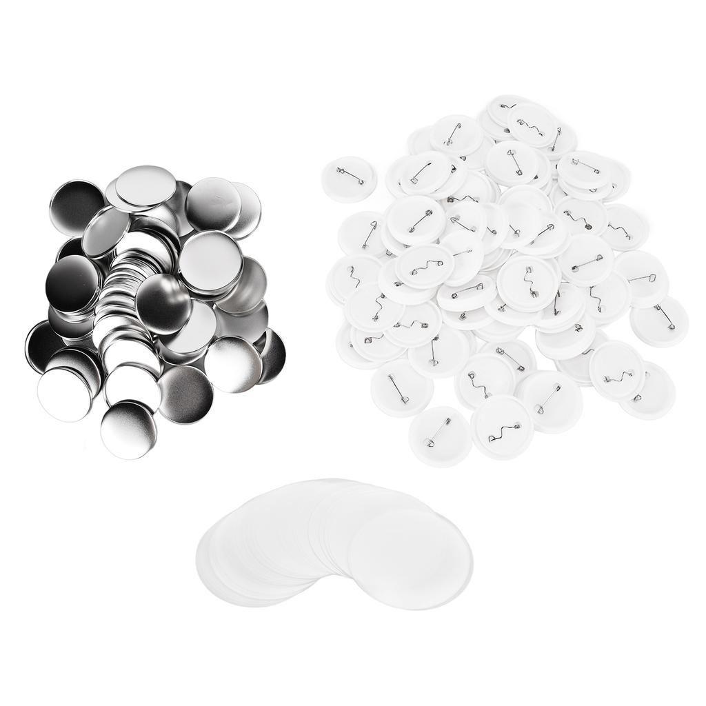 100Pcs Badge Back Cover Tinplate Plastic Base Avoid Rust Firm DIY Badge Tool for Christmas Birthday