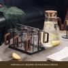 Heat-Resistant Glass Tea Cup Set With Wooden Handle Home Living Room Serving Guest Drinking