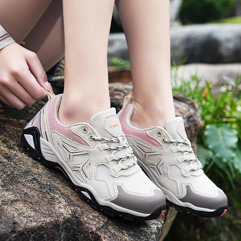 Модная мужская обувь для хайкинга Осень Уличная спортивная обувь для альпинизма и ходьбы Мужские трекинговые кроссовки Дышащие для альпинизма Кемпинга Нескользящие Размер 46