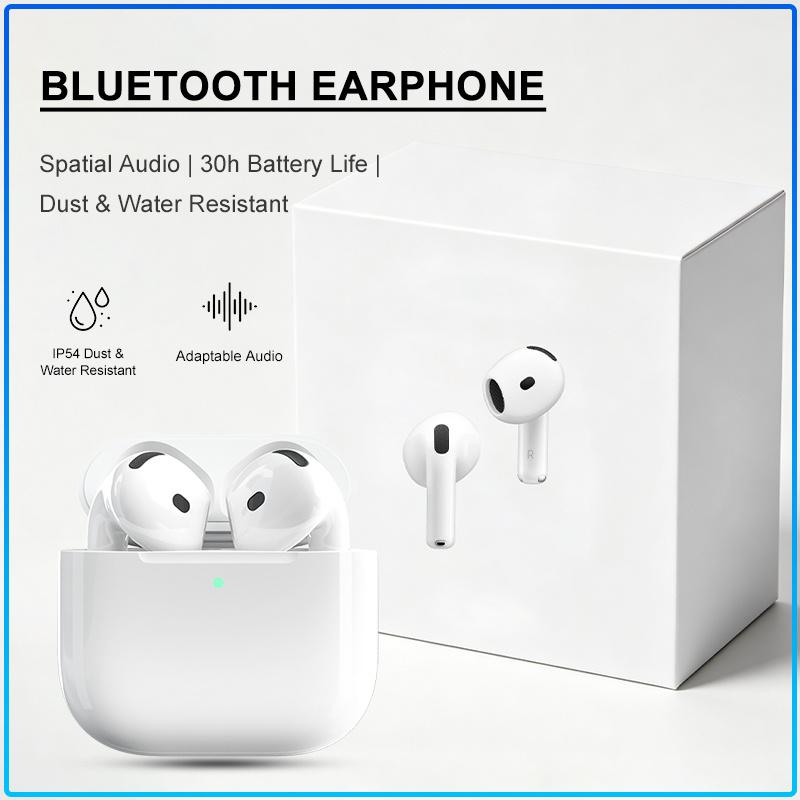 Air 4nd 1:1 Bluetooth Wireless Earphones TWS Spatial Audio IP54 Dustproof Sweatproof Headset Touch Control Built-in Mic For IOS Android