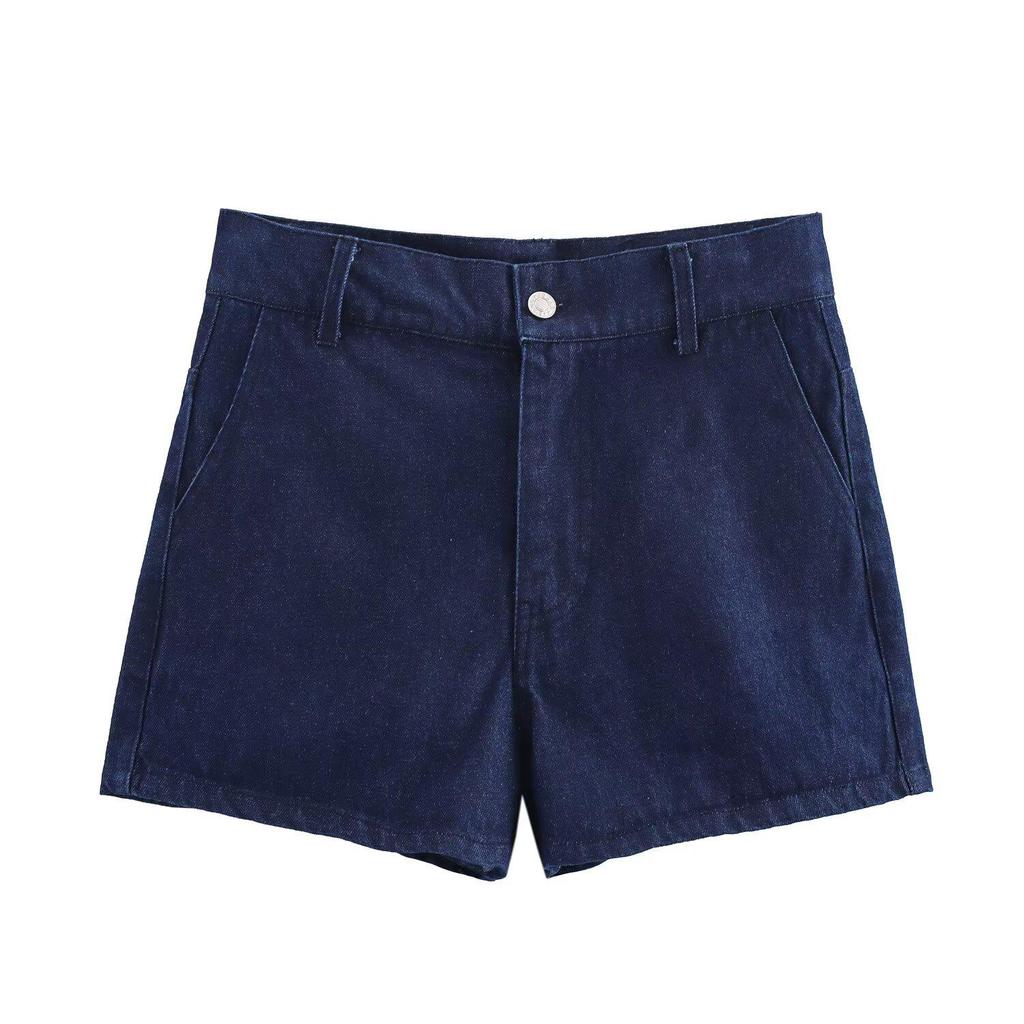 Весна 2025 Женский комплект в европейском и американском стиле: куртка с карманами и шорты