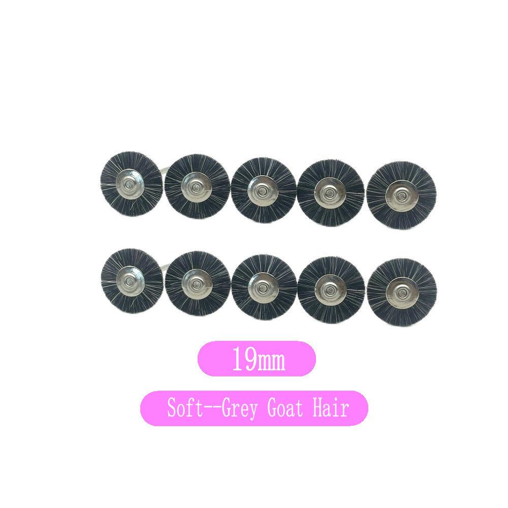 10Pcs/Bag 2.35mm Polishing Brush Wheel Dental Lab Materials Soft White Goat Hair/Pony Hair/Bristle Rotary Tools Low Speed Buff