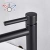 Смеситель для умывальника, черный смеситель для раковины, однорычажный смеситель с высоким изливом и ручкой для вышивки для ванной комнаты