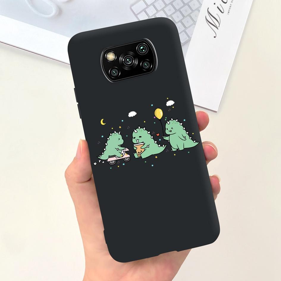 Case For Xiaomi Poco X3 Pro NFC Phone Cover Lovely Dinoaur Butterfly Silicone Soft Cases For Xiaomi Poco X3 GT X3Pro X3NFC Coque
