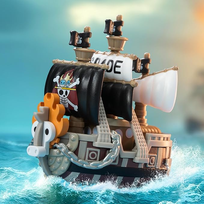 POP MART One Piece - Серия Grand Line Транспортные средства Фигурки в слепой коробке, Коллекционные игрушки Домашние украшения, Праздничные подарки на день рождения для мальчиков, Одна коробка