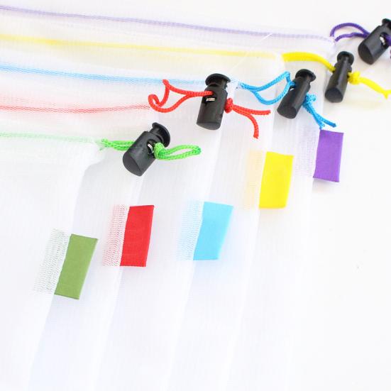 5 шт. Многоразовые сетчатые мешочки на шнурке для овощей и фруктов, моющиеся, легкие