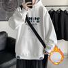 Свитер мужской с капюшоном осень и зима свободный плюс бархатная куртка в стиле Гонконга модный пуловер повседневный свитер