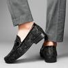 Мужские мокасины из натуральной кожи, универсальные роскошные деловые туфли 2024 года, нескользящие модные мужские туфли без застежек, удобные мужские туфли для вождения