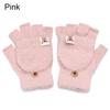 Women's Fashion Keep Warm Plush Flip Cover Half-finger Fawn Winter Gloves