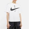 Nike Футболка с логотипом American Vintage, свободный крой, круглый вырез, короткий рукав, заниженная линия плеча, женская футболка, белая DJ1128-100
