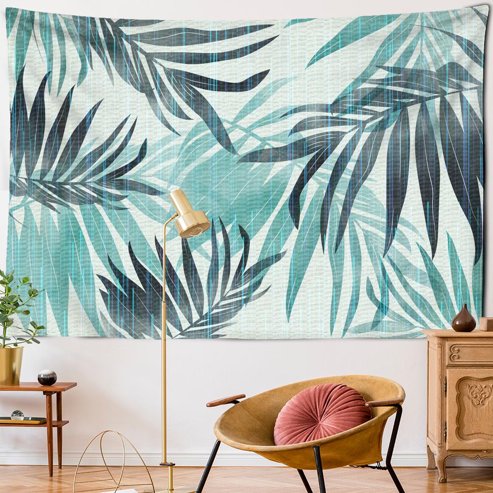 Журавль зеленый пальмовый лист гобелен настенный маленький свежий хиппи TAPIZ богемный декор комнаты фоновая ткань