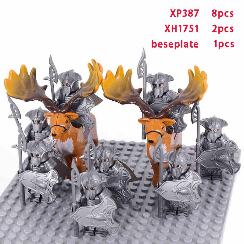 8 шт./лот эльфы солдат орки армия фигурки LOTR доспехи стража воин лучник средневековые рыцари строительные блоки кирпичи игрушки подарки