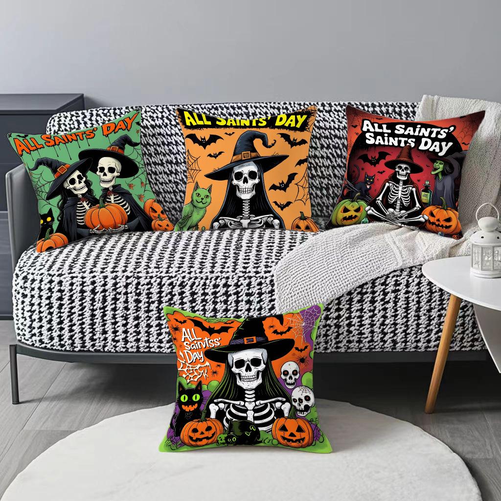 Новый европейский и американский стиль Чехол для подушки для вечеринки на Хэллоуин Фестиваль призраков Тыквенная атмосфера Декоративный атмосферный чехол для подушки