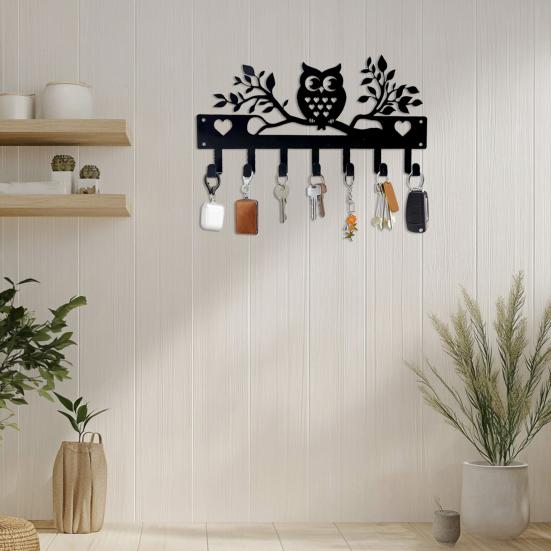 Decorative Hook Key Holder High Hardness Corrosion Resistant Simple Installation Multipurpose Clothes Rack Storage Hook