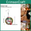 Christmas Acrylic Snowman Earrings With Round Design For Christmas Party Decor