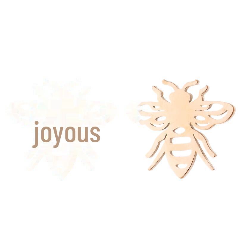 Милые серьги-гвоздики из нержавеющей стали в виде совы, пчелы, змеи и кита — вдохновлены корейским французским стилем