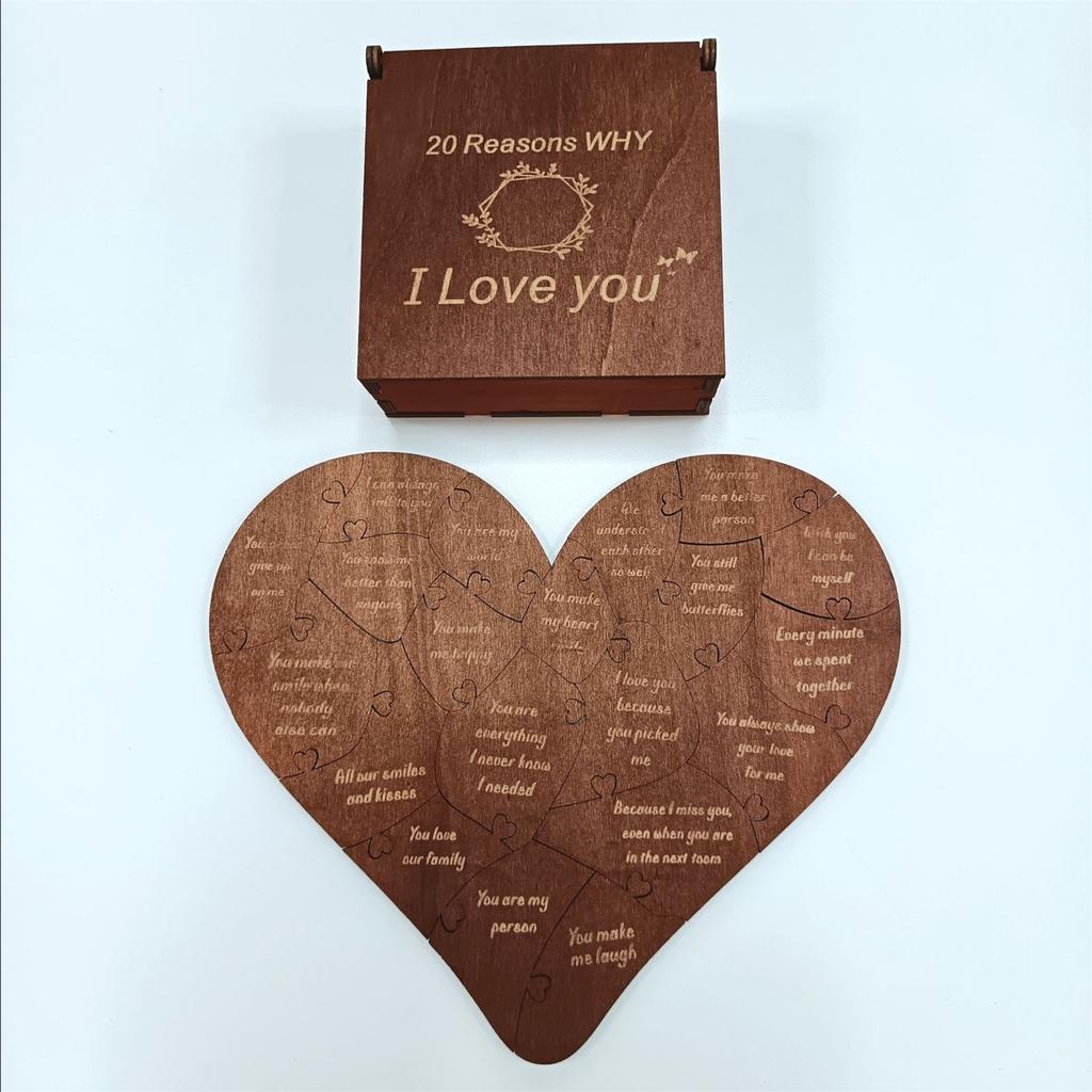 Valentine's Day Gift Commemorative Gift Wooden Love Puzzle