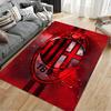 "Red Milan Logo Themed Carpet" suitable as a non-slip mat for the living room or bedroom sofa