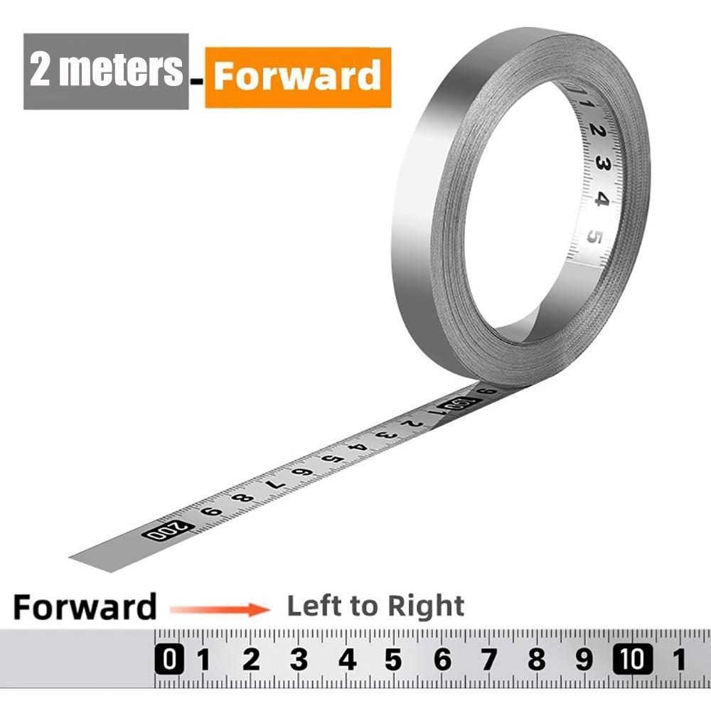 12MM Width Metal Tape Measure Self-Adhesive Workbench Ruler Durable Measuring Tape