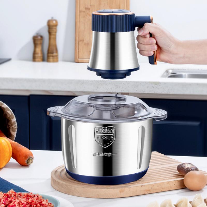 5L Capacity Meat Grinder 5 Speeds Stainless Steel Electric Meat Chopper 500W High Power Multifunctional Household Food Processor for Kitchen