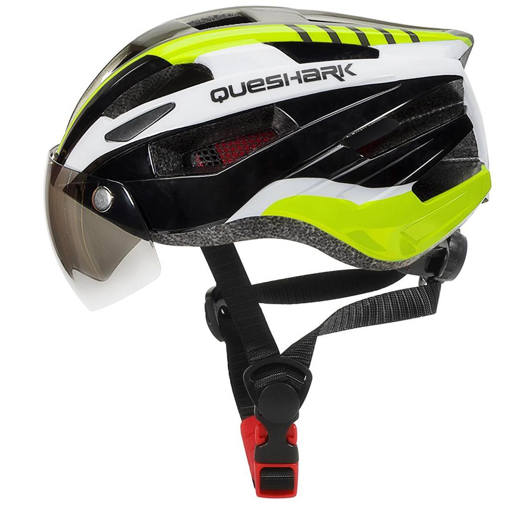 Queshark Велосипедный шлем MTB Шоссейный велосипедный шлем Мотоциклетная защитная крышка со съемной линзой