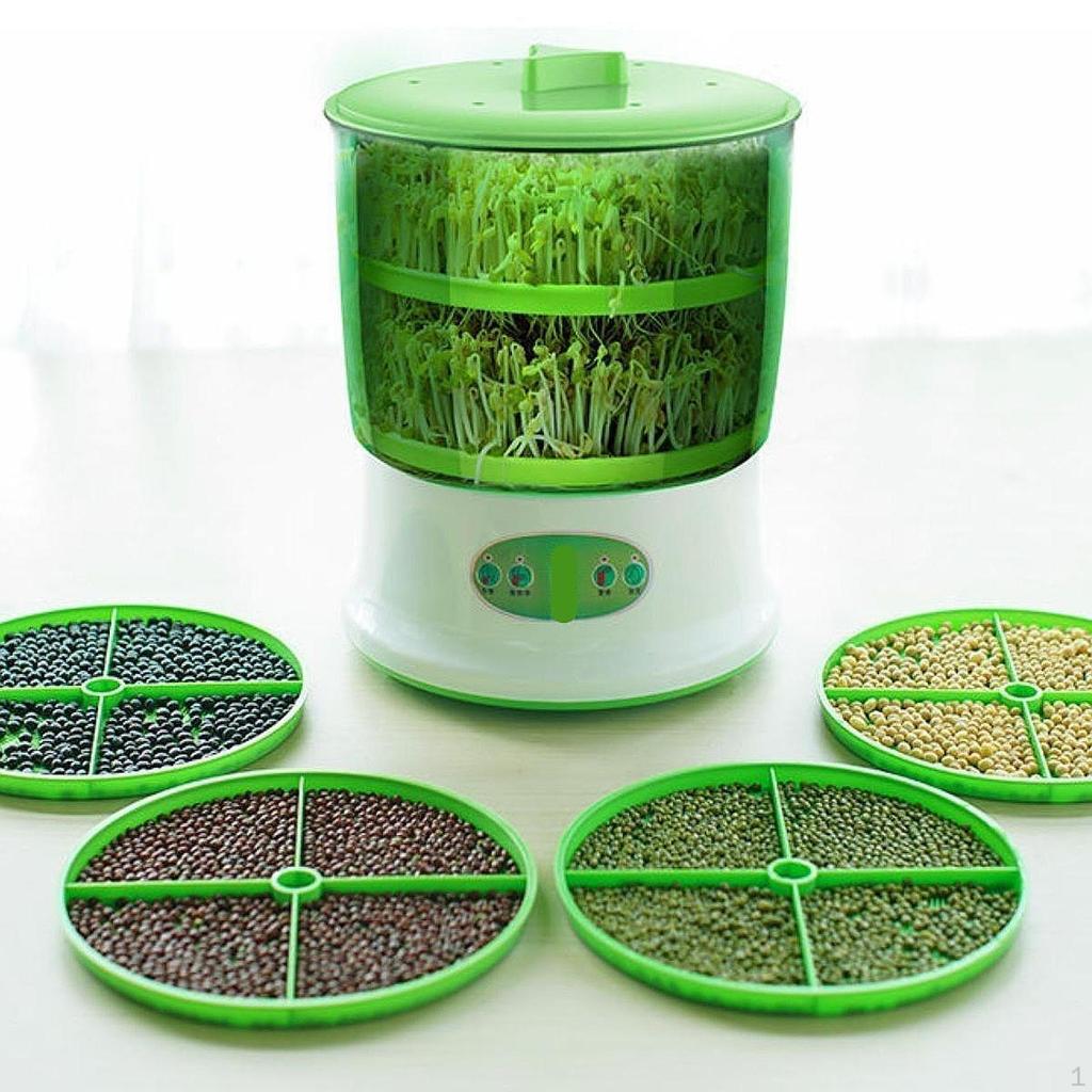 Seed Sprouter Household Hydroponic Germination Bean Sprouts Machine EU Plug Double Layers