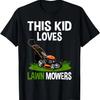 Funny Lawn Mowing For Kids Lawn Mower Farm Gardening T-Shirt