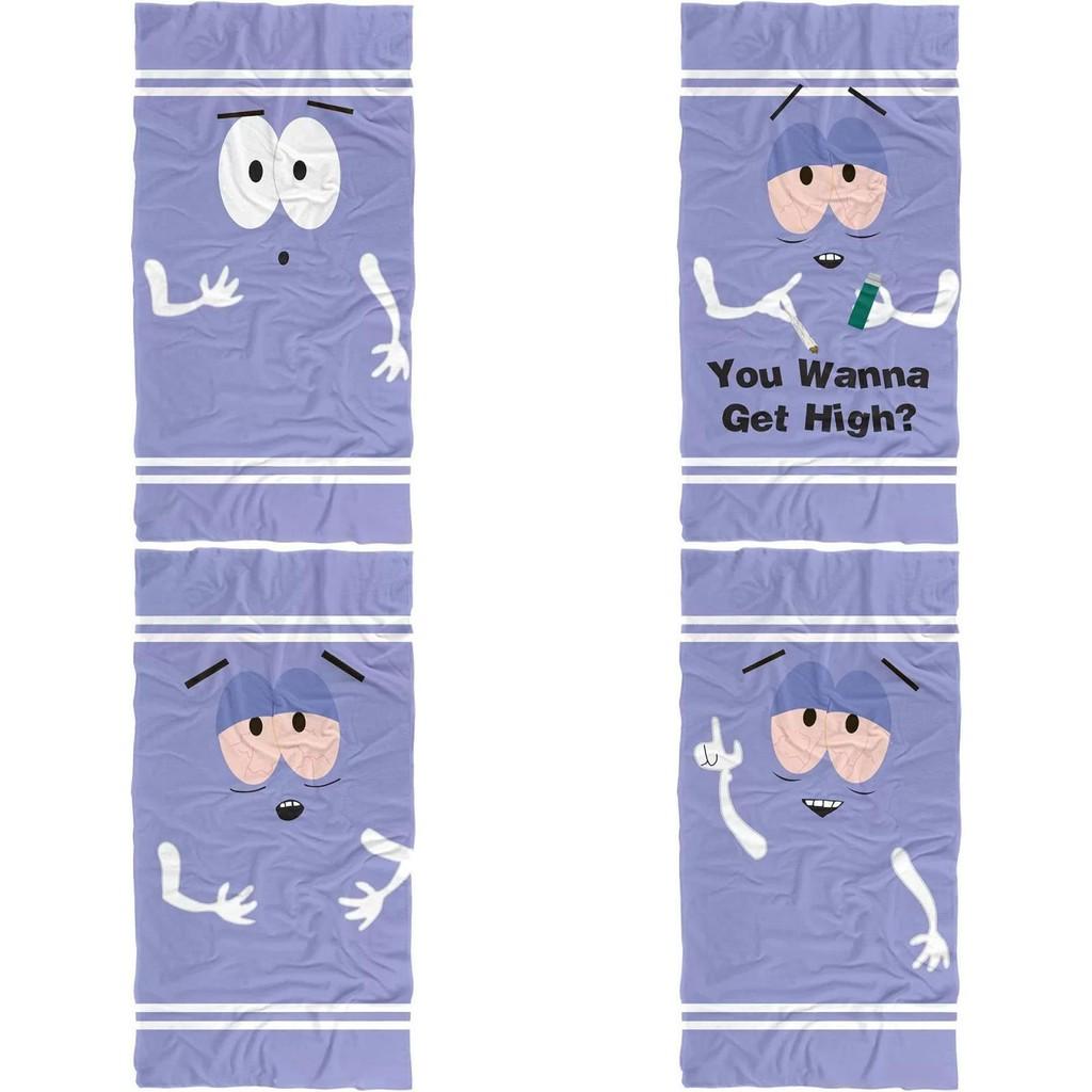 Мультяшное банное полотенце South Park с выразительным рисунком, супервпитывающее, быстросохнущее, для детей, для пляжа