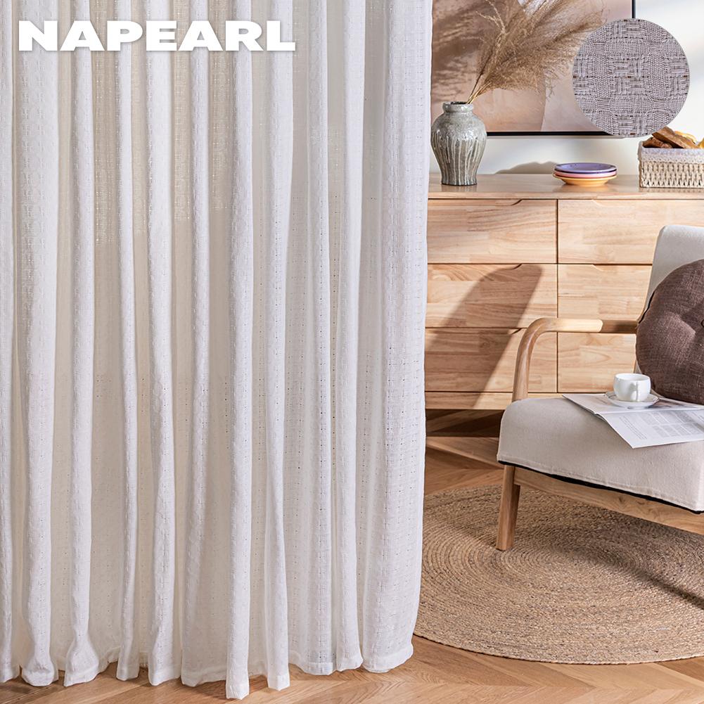 1 шт. NAPEARL, классические современные тюлевые занавески для гостиной, роскошные элегантные текстильные занавески, прозрачные шторы