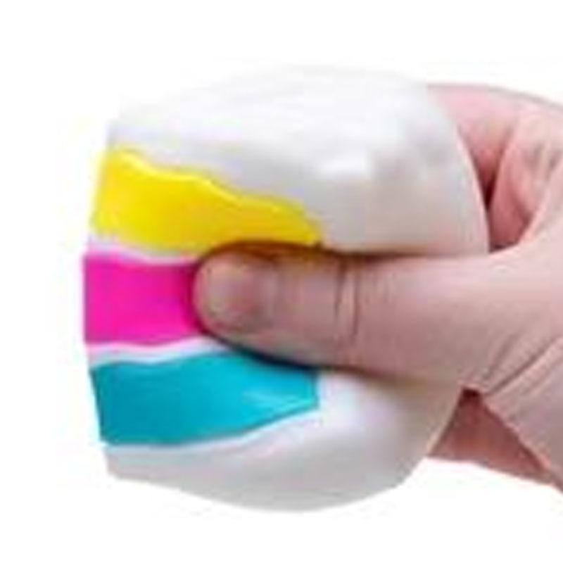 NeeDoh PEACE O' CAKE Rainbow Cake Squishy Toy Stress Fidget Sensory Toy Pizza Slice Soft Squishy Relief Pressure Desk Vent Gift