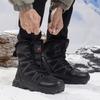 2026 Men Winter Outdoor Velvet Warm Snow Boots Walking Shoes Waterproof Ski Shoes High-Top Cotton Boots Thick Cotton Shoes