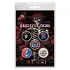Grateful Dead Skeleton & Rose Badge Set (Pack of 5)