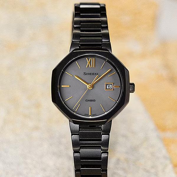 Casio Женские часы SHEEN SHS-4529BD-8AJF [модель SHEEN Solar Sapphire] круглые аналоговые