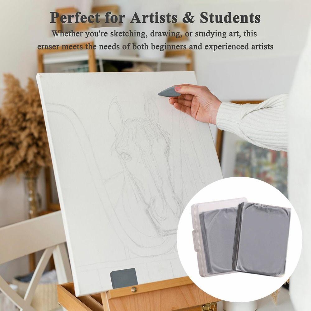 4Pcs Grey Kneaded Erasers Moldable Plasticity Erasers Art Supplies Art Drawing Erasers Art Students