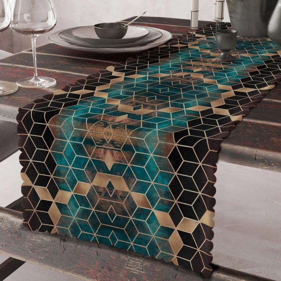 Бархатная ткань с цифровой печатью, дорожка 40 x 135 см