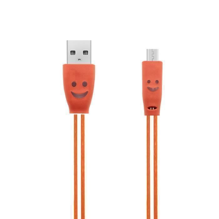 Gradient coloré LED USB2.0 Données de charge de câble micro pour Android Smart Phone